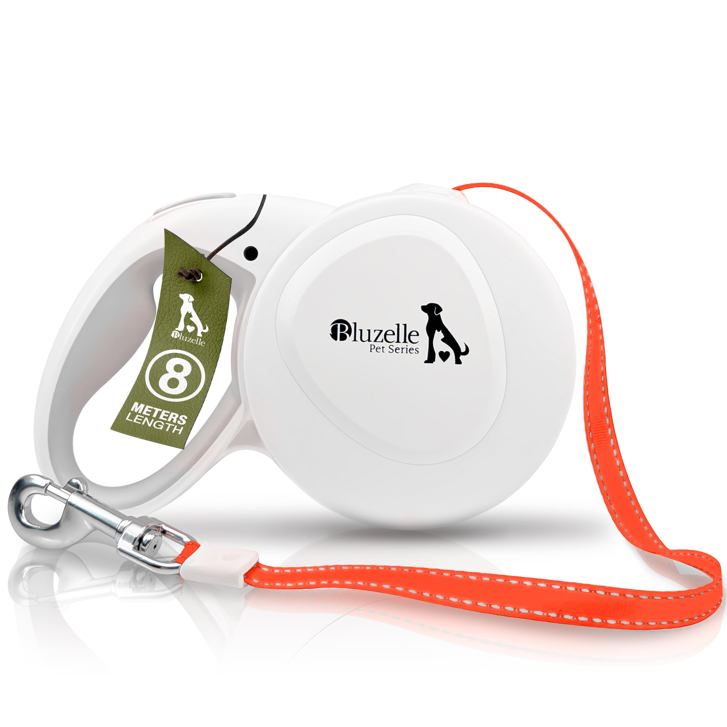 Bluzelle ShineFlex XXL Reflektor Roll-Leine – 8m Flexibilität & Sichtbarkeit
