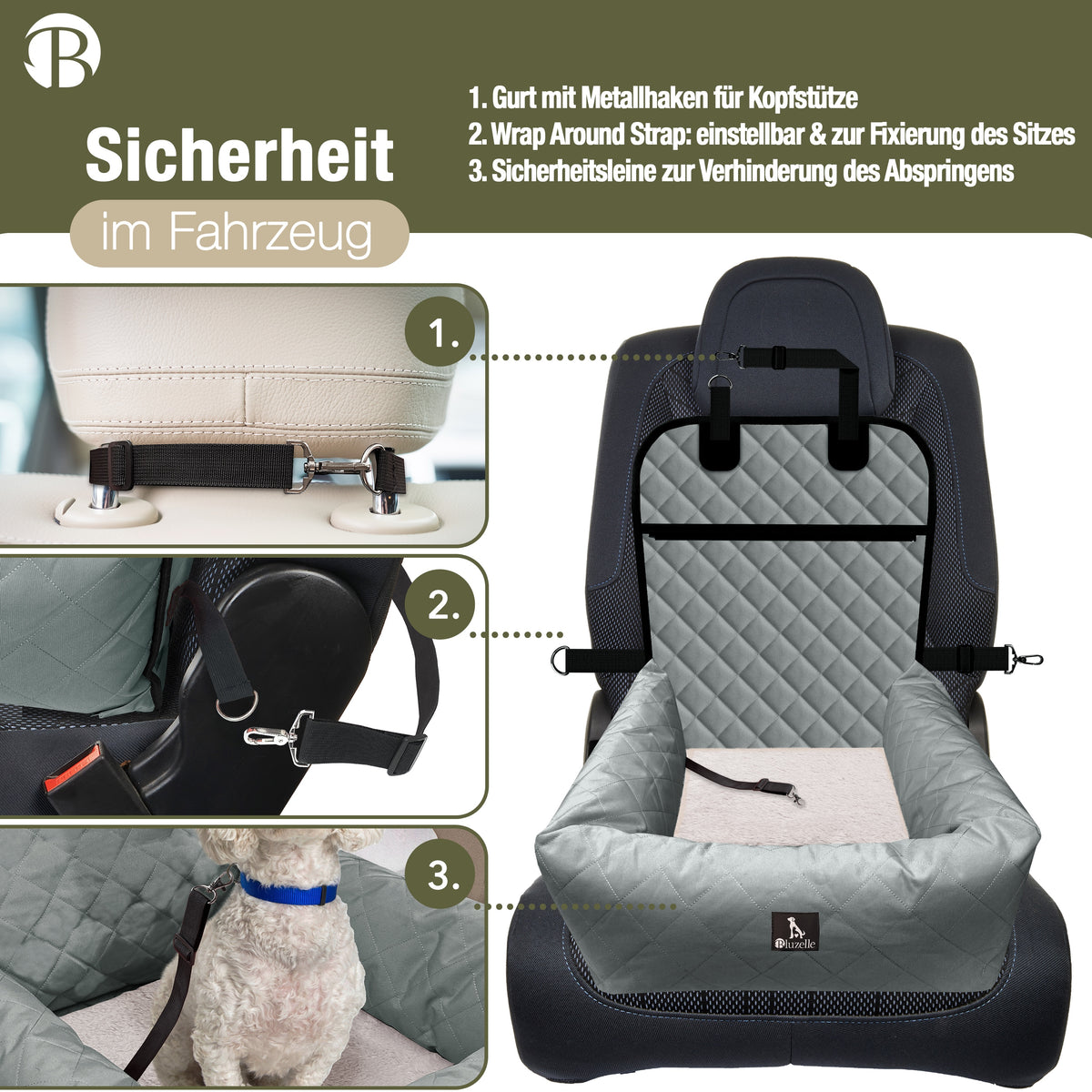 Bluzelle TravelBuddy Hunde Autositz – Sicherheit & Komfort für unterwegs