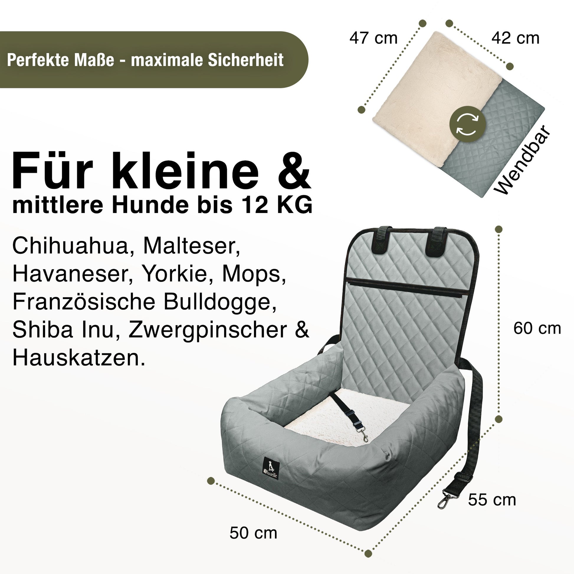 Bluzelle TravelBuddy Hunde Autositz – Sicherheit & Komfort für unterwegs