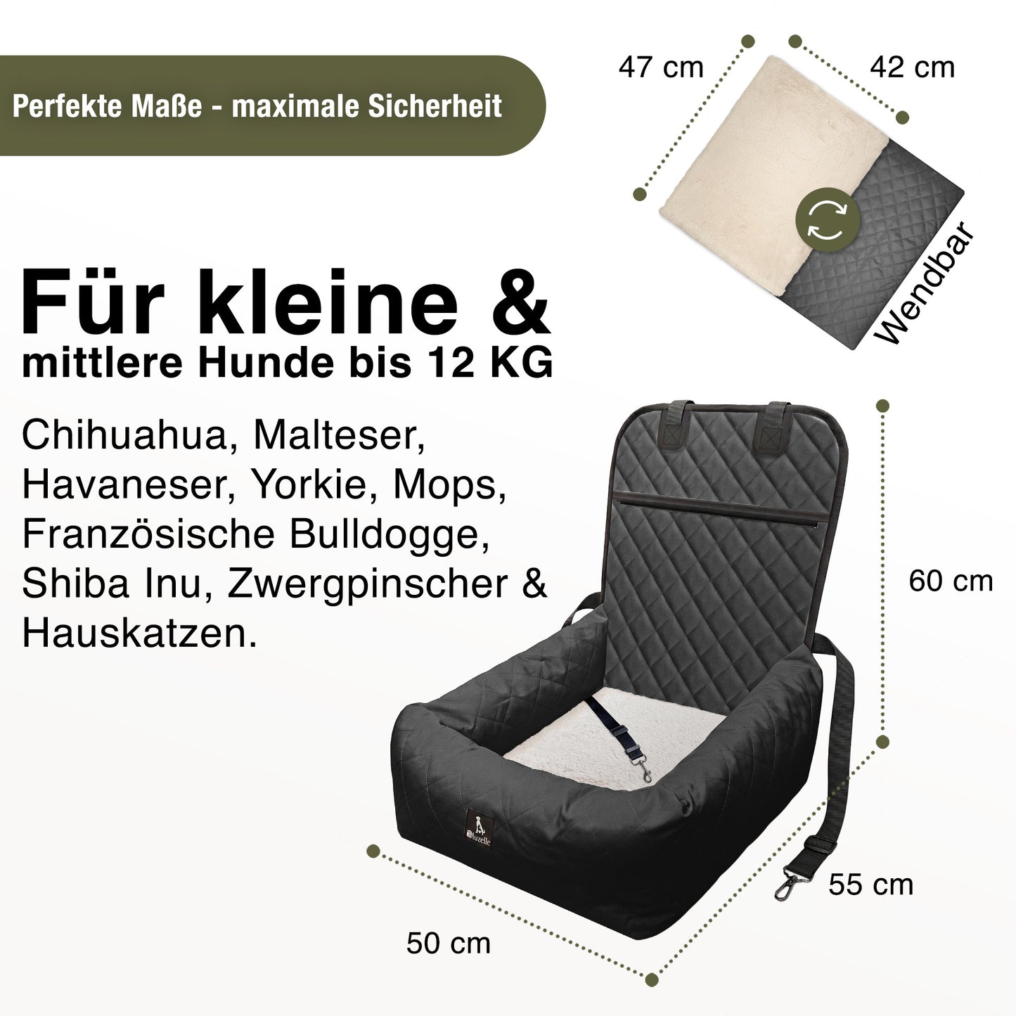 Bluzelle TravelBuddy Hunde Autositz – Sicherheit & Komfort für unterwegs