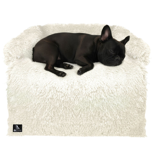 Bluzelle CouchMate Sofaauflage Hundebett – Schutz & Komfort für Zuhause und Auto M-102 x 85 x 12 cm Cream