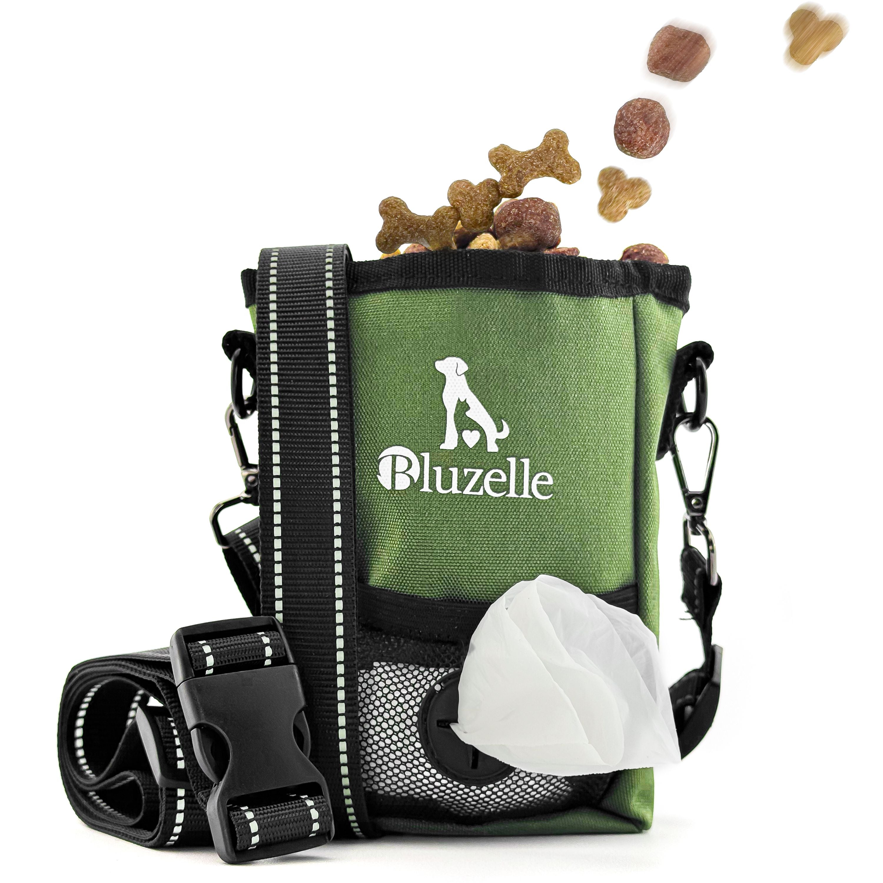 Bluzelle SnackKeeper Leckerlibeutel – Praktisch & Vielseitig für unterwegs Olivgrün