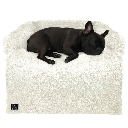 Bluzelle CouchMate Sofaauflage Hundebett – Schutz & Komfort für Zuhause und Auto M-102 x 85 x 12 cm Cream