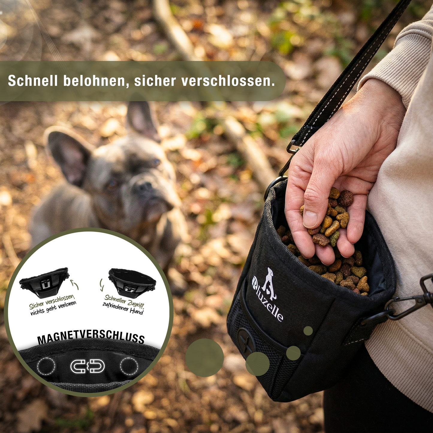 Bluzelle SnackKeeper Leckerlibeutel – Praktisch & Vielseitig für unterwegs