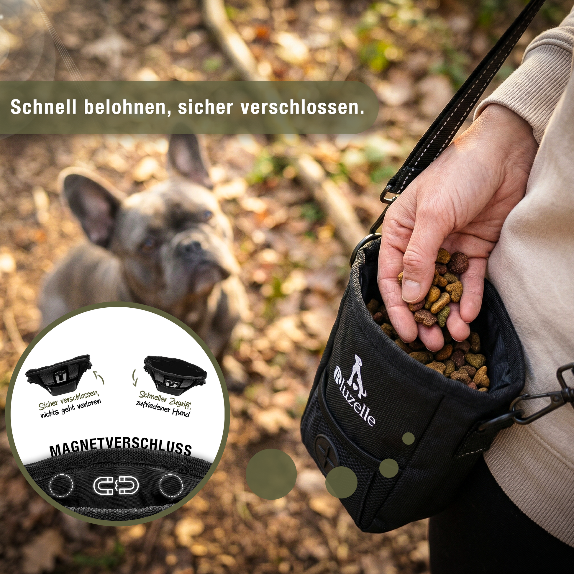 Bluzelle SnackKeeper Leckerlibeutel – Praktisch & Vielseitig für unterwegs