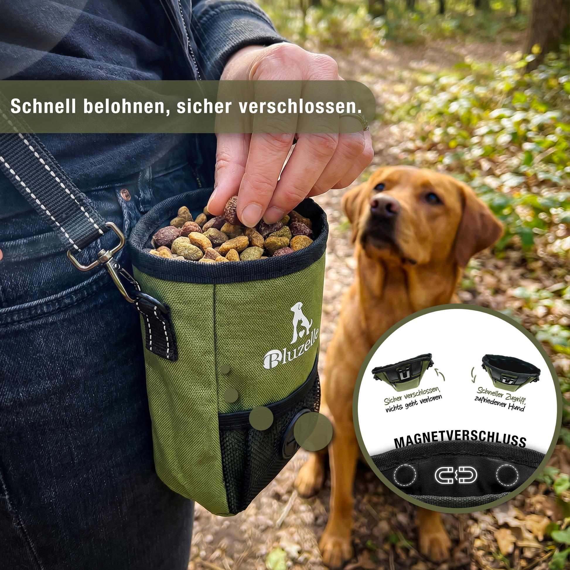 Bluzelle SnackKeeper Leckerlibeutel – Praktisch & Vielseitig für unterwegs