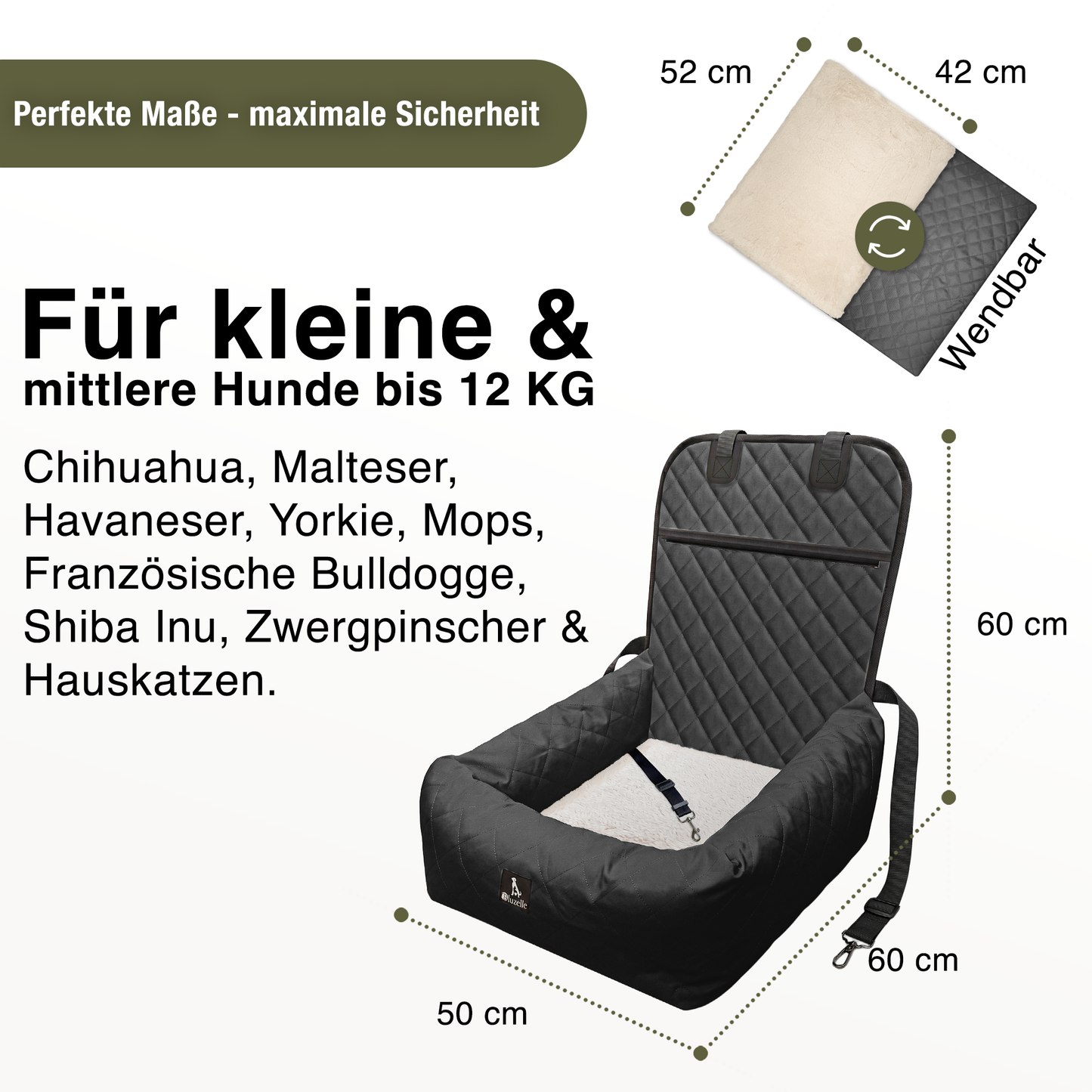 Bluzelle TravelBuddy Hunde Autositz – Sicherheit & Komfort für unterwegs