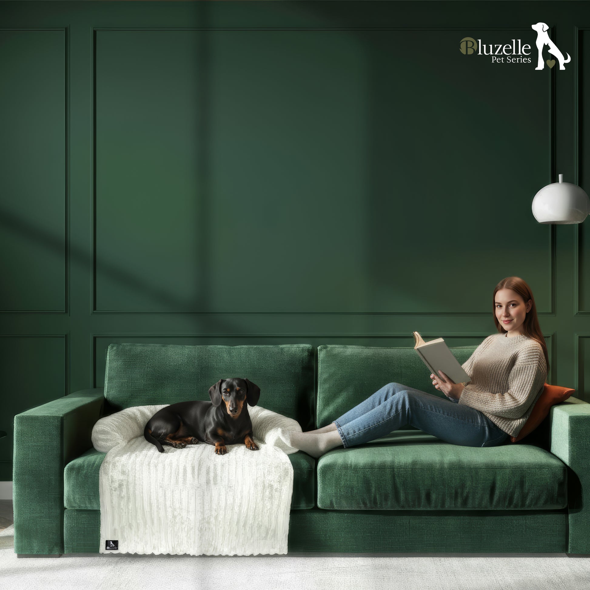 Bluzelle VelvetPaw Sofaschutz Hundebett – Wasserdichte Couchauflage in Cordoptik für kleine & mittelgroße Hunde, waschbar & rutschfest