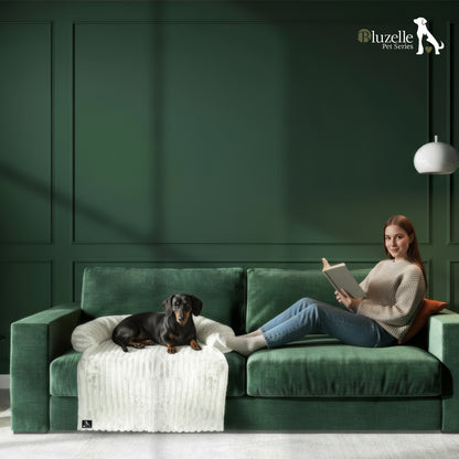 Bluzelle VelvetPaw Sofaschutz Hundebett – Wasserdichte Couchauflage in Cordoptik für kleine & mittelgroße Hunde, waschbar & rutschfest