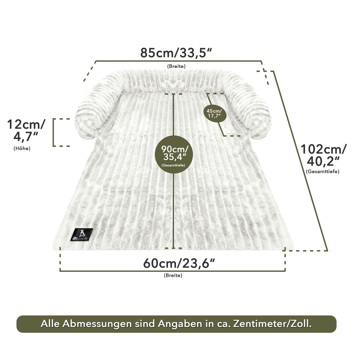 Bluzelle VelvetPaw Sofaschutz Hundebett – Wasserdichte Couchauflage in Cordoptik für kleine & mittelgroße Hunde, waschbar & rutschfest