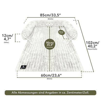 Bluzelle VelvetPaw Sofaschutz Hundebett – Wasserdichte Couchauflage in Cordoptik für kleine & mittelgroße Hunde, waschbar & rutschfest